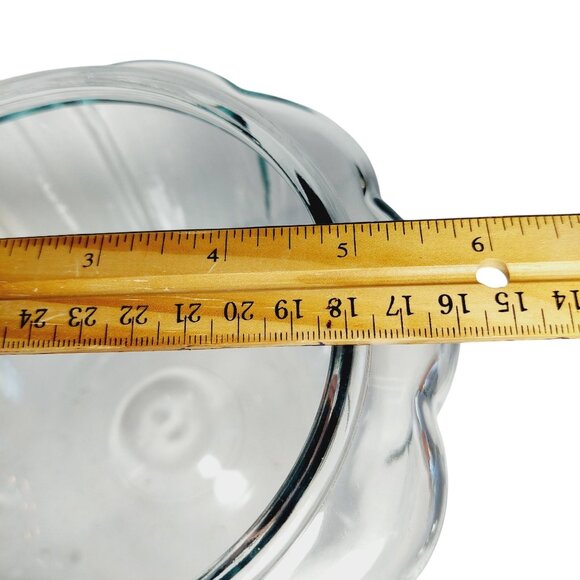 Vintage Anchor Hocking Cookie or Candy Jar Clear Glass Pumpkin Shaped with Lid - Picture 8 of 8